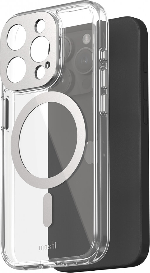 Чохол-накладка Moshi iGlaze Slim Hardshell Case Luna Silver для iPhone 15 Pro
