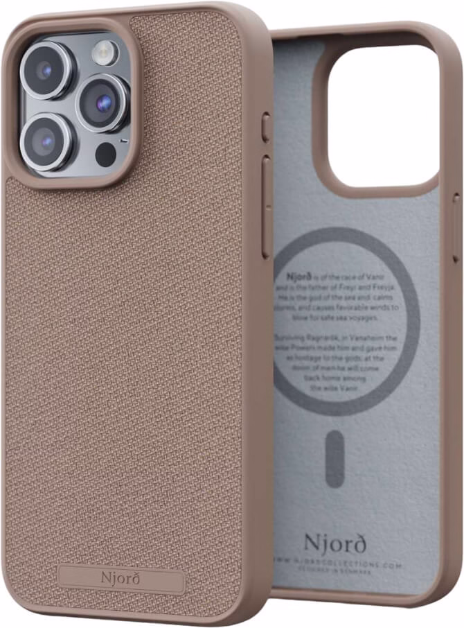 Чохол-накладка Njord Fabric MagSafe Case Pink Sand для iPhone 15 Pro Max