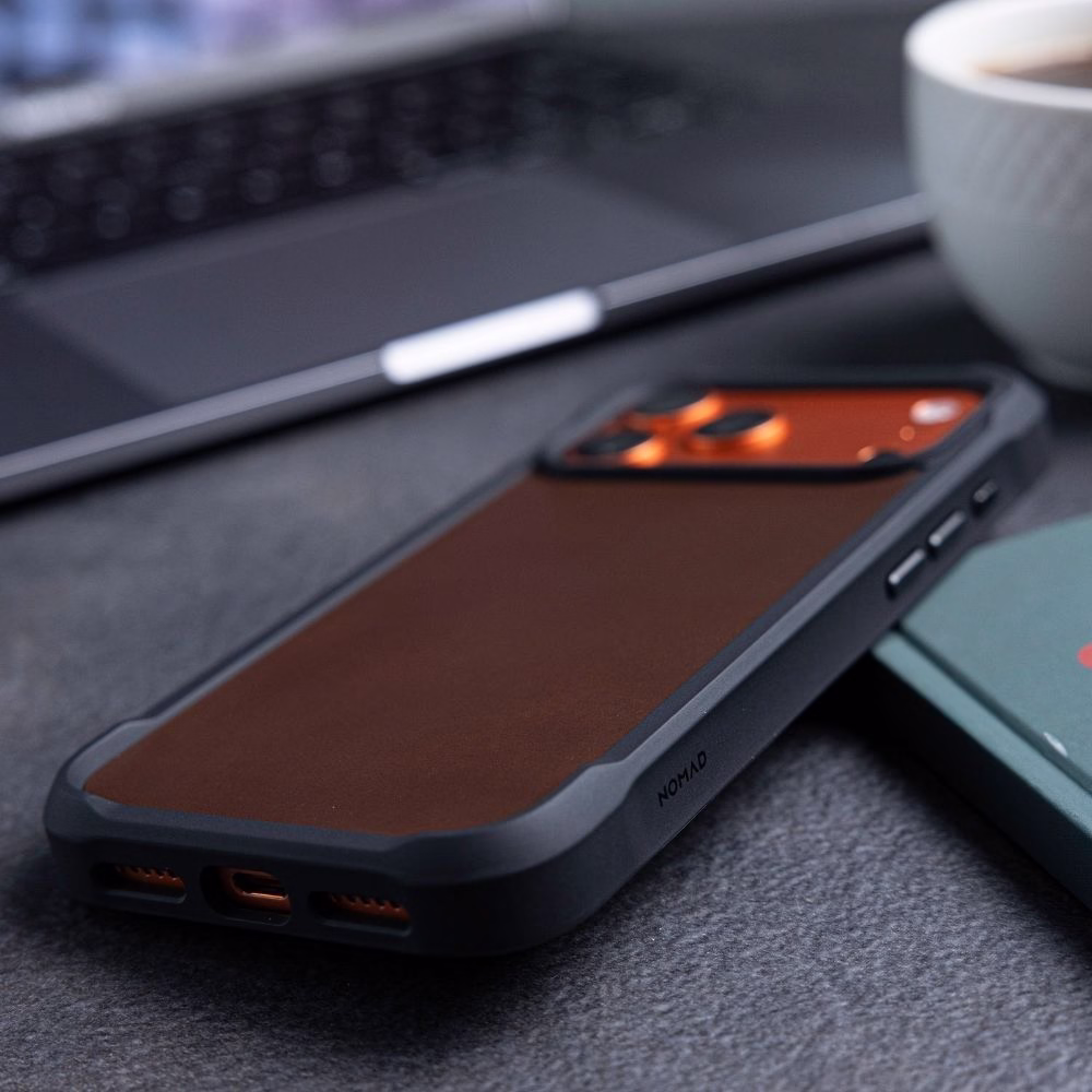 Шкіряний чохол Nomad Rugged Horween Rustic Brown для iPhone 17 Pro - 3