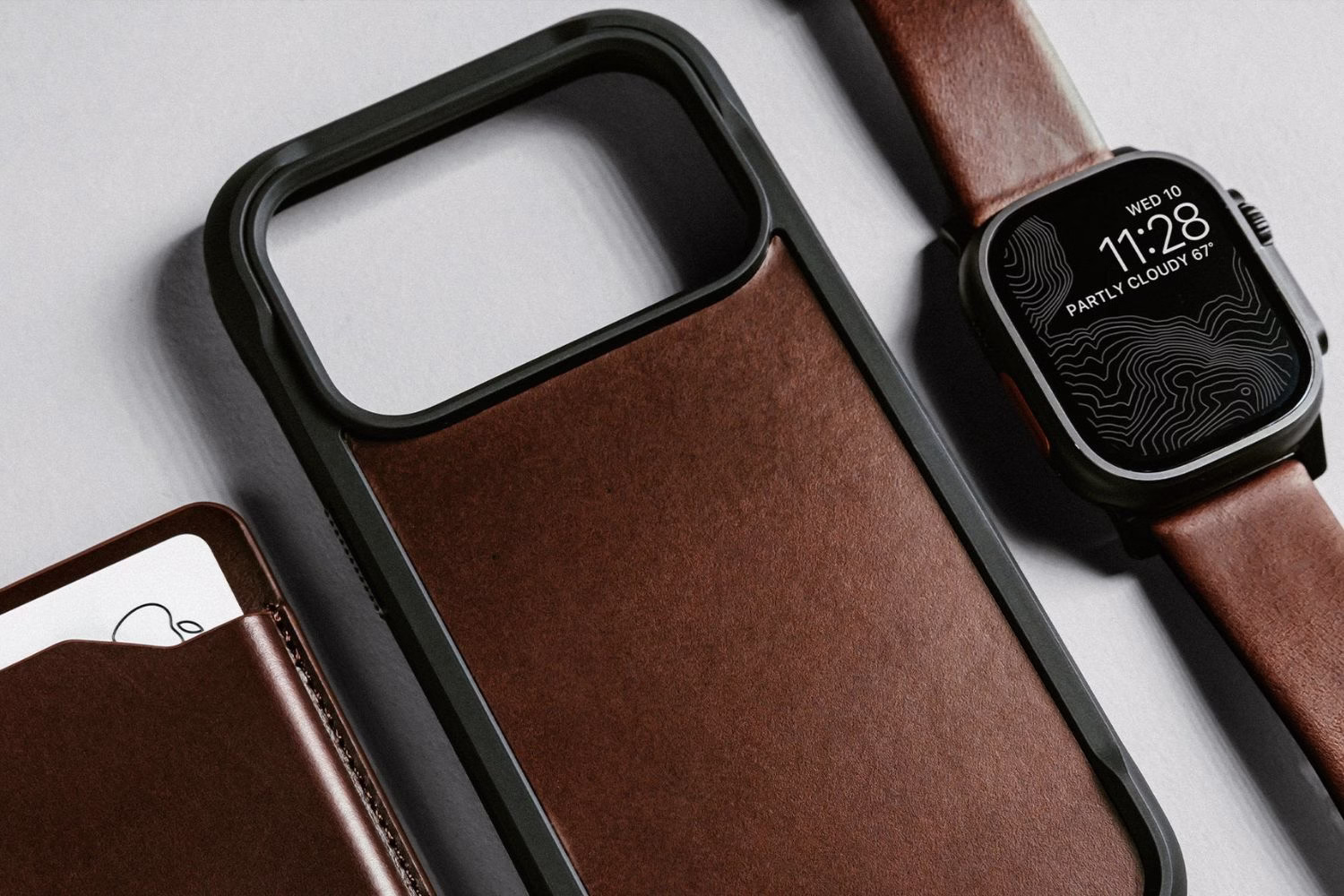 Шкіряний чохол Nomad Rugged Horween Rustic Brown для iPhone 17 Pro - 8