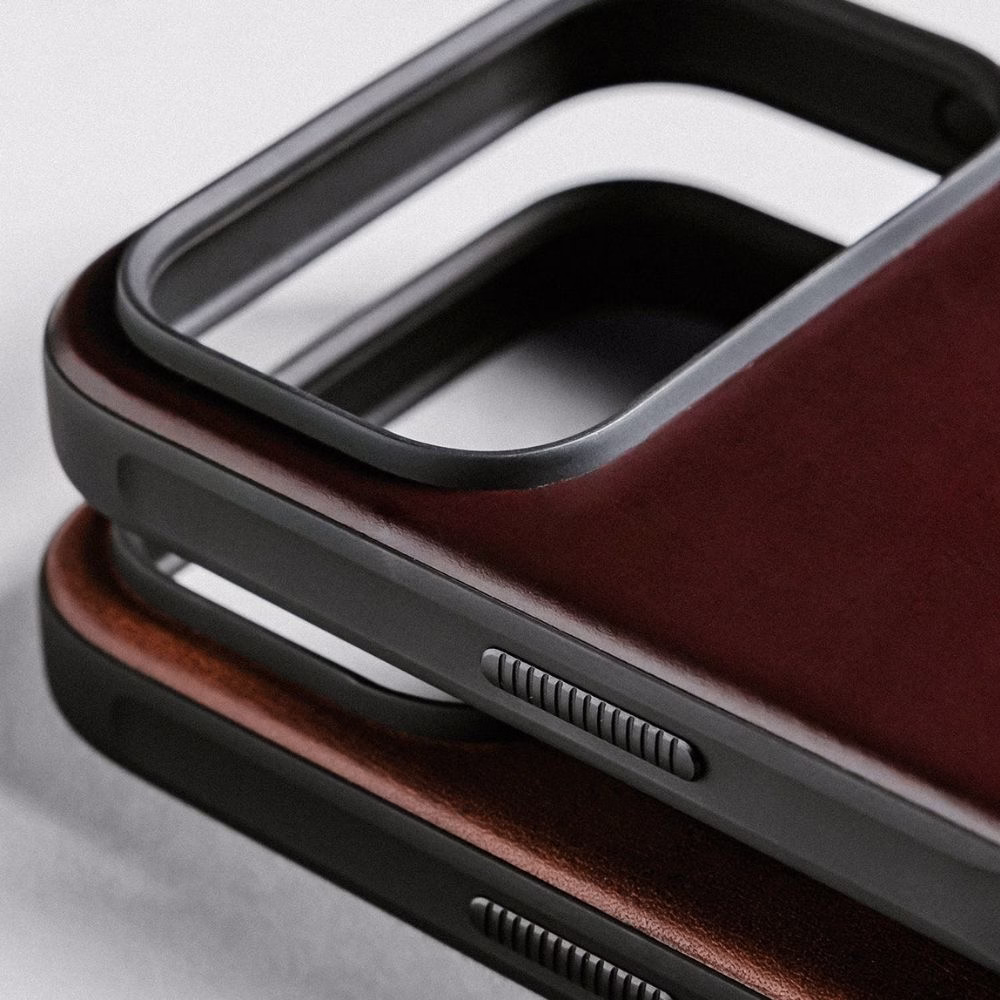Кожаный чехол Nomad Modern Horween Burgundy для iPhone 17 Pro - 7