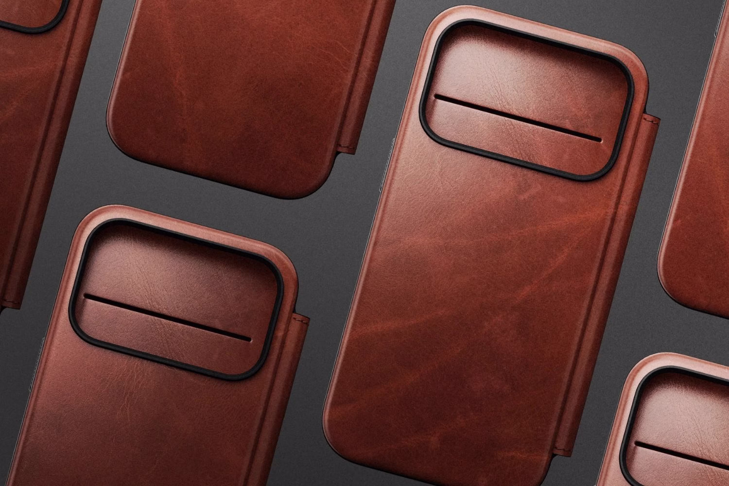 Шкіряний чохол-книжка Nomad Modern Folio Horween Olde Dublin для iPhone 17 Pro - 9