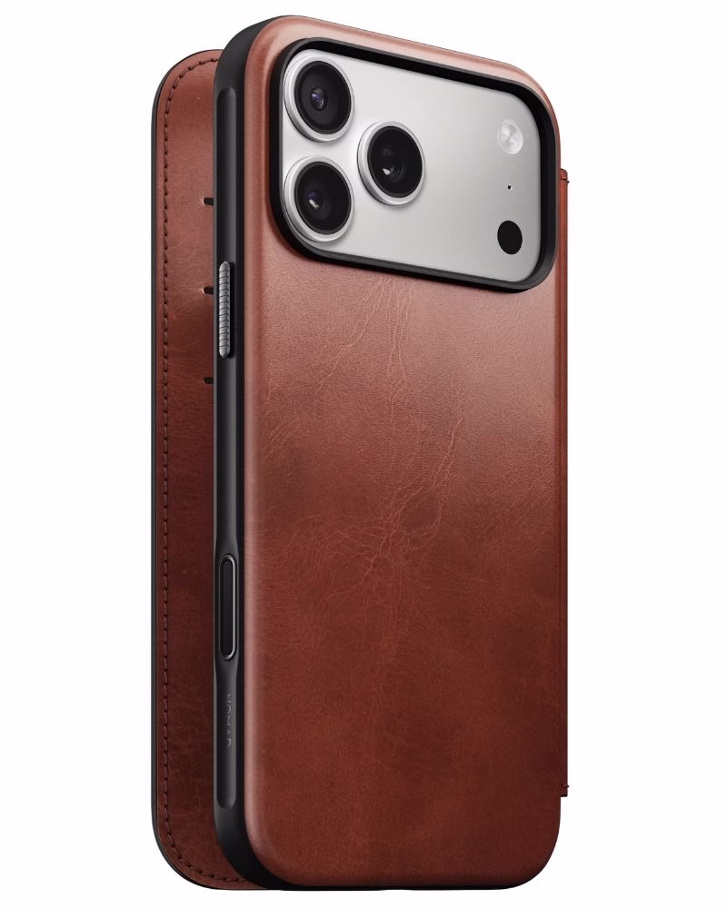 Шкіряний чохол-книжка Nomad Modern Folio Horween Olde Dublin для iPhone 17 Pro Max