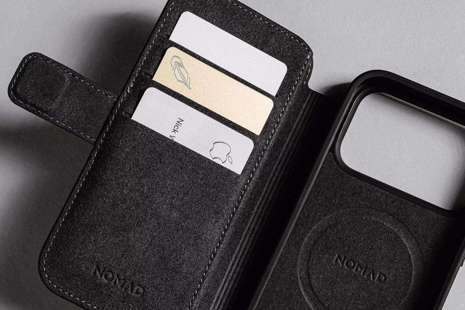 Шкіряний чохол-книжка Nomad Modern Folio Black для iPhone 17 Pro Max - 7