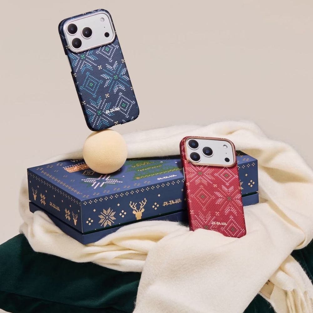 Чохол Pitaka Ultra-Slim Threads of Winter для iPhone 17 Pro Scarlett - 2
