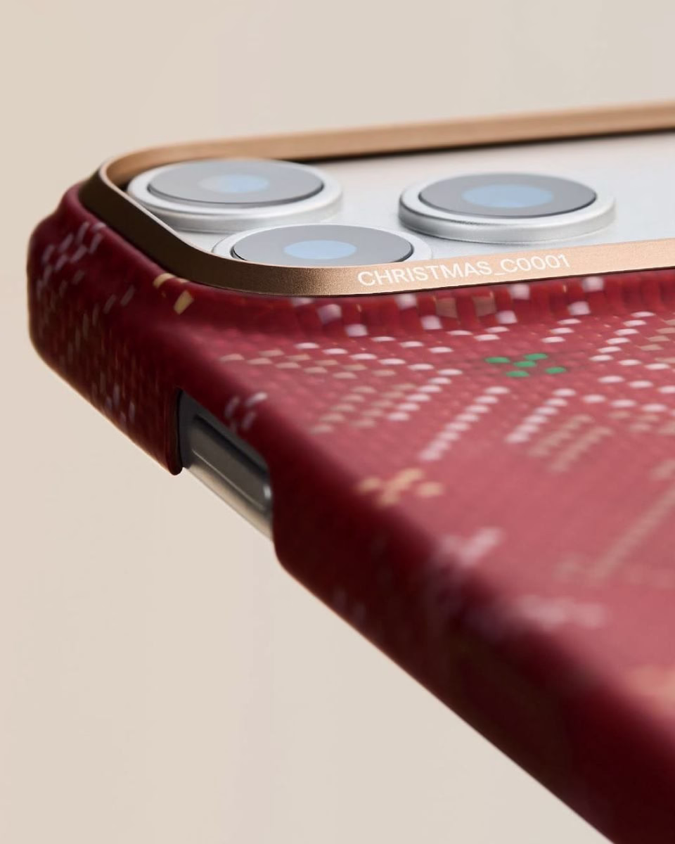 Чохол Pitaka Ultra-Slim Threads of Winter для iPhone 17 Pro Scarlett - 5