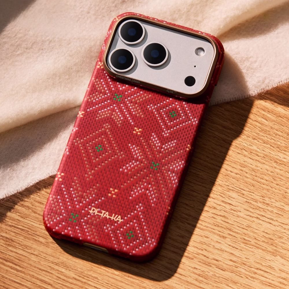 Чохол Pitaka Ultra-Slim Threads of Winter для iPhone 17 Pro Scarlett - 3