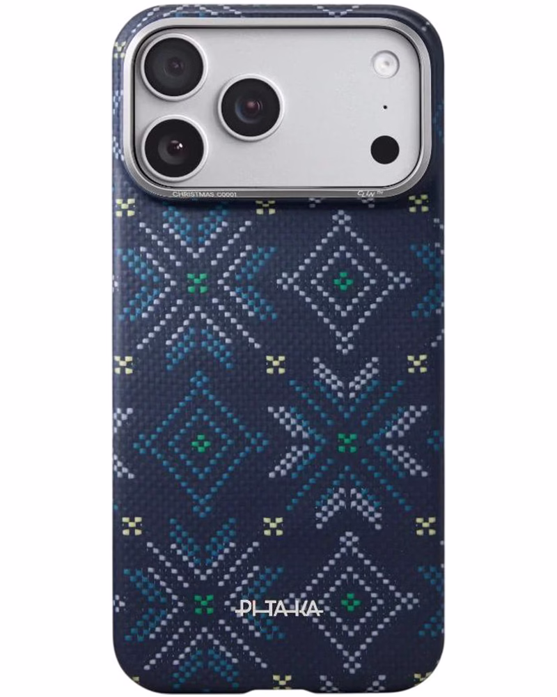 Чохол Pitaka Ultra-Slim Threads of Winter для iPhone 17 Pro Navy