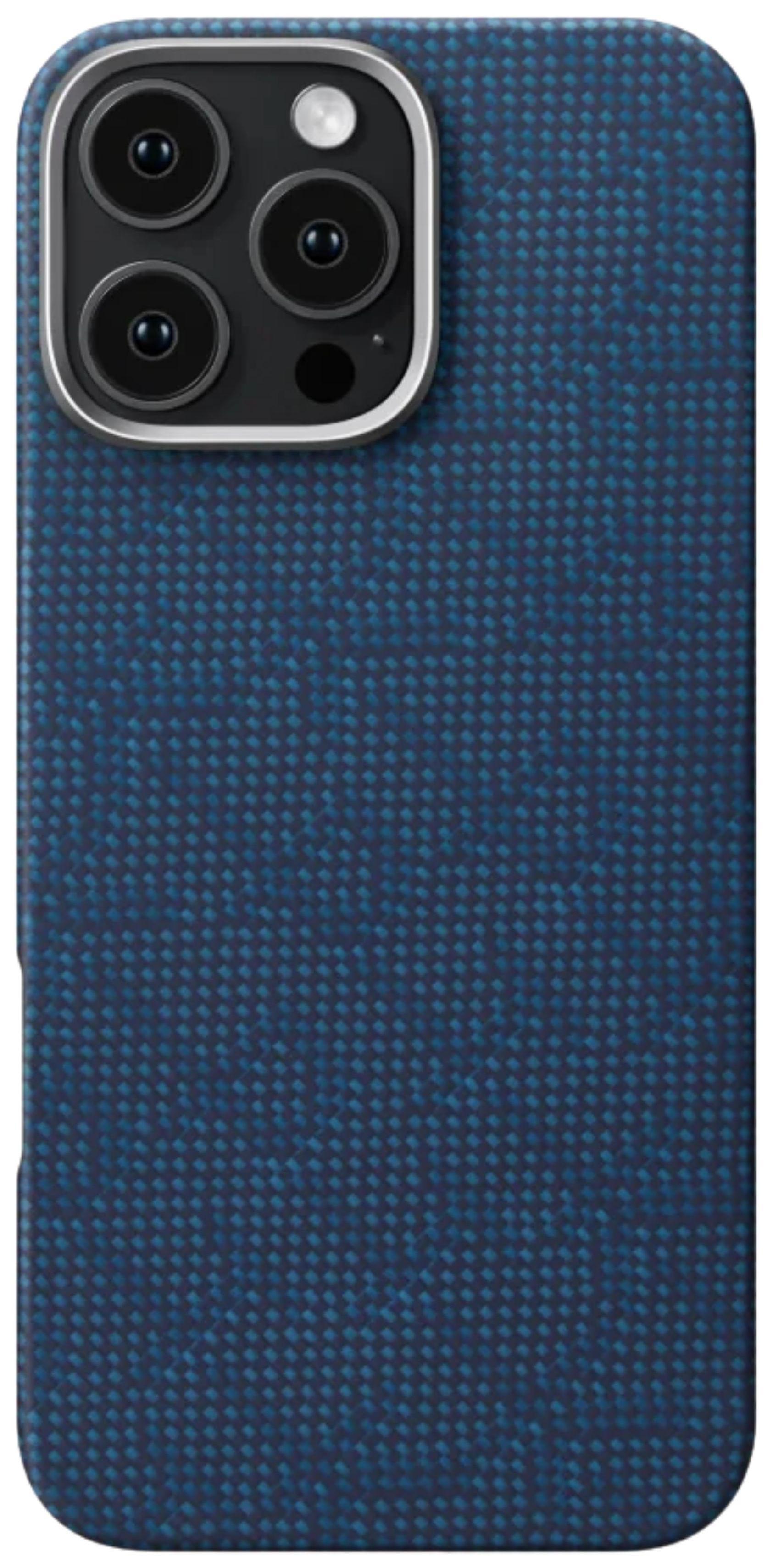 Чохол Pitaka Tactile Woven Case Monogram Dark Blue for iPhone 16 Pro (KI1603PTK)