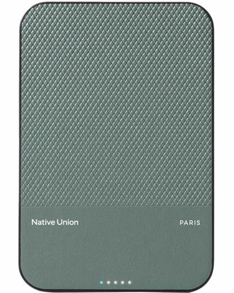 Портативная батарея Native Union (Re) Classic Qi2 5000mAh Slate Green