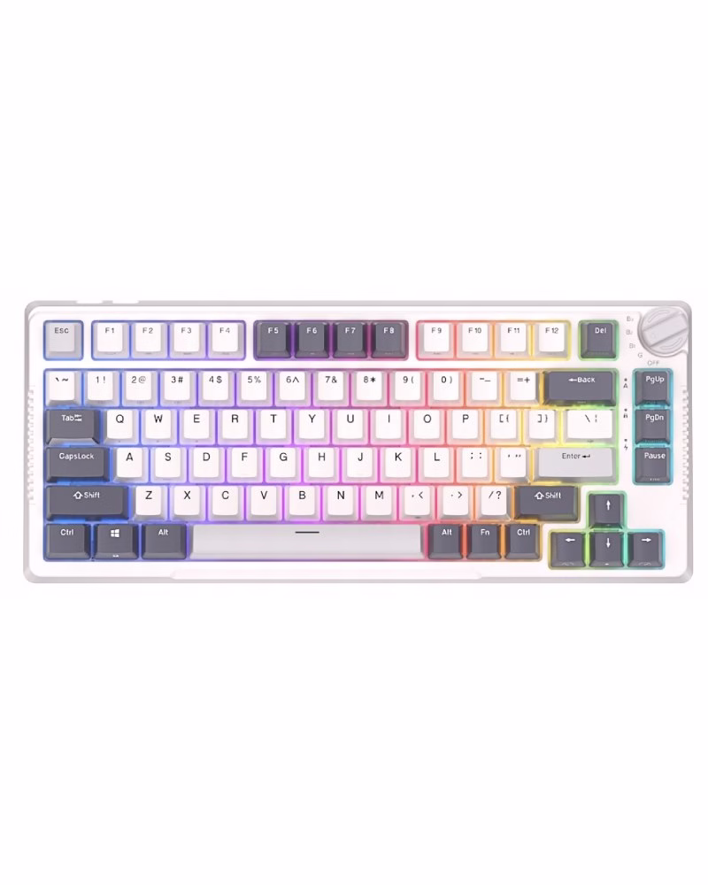 Клавиатура Royal Kludge H81 Wireless UA\RU\ENG Cherry Profile (Sky Cyan Switch) White Night (RK-H81UARUENG-CHP-SCS-WN)