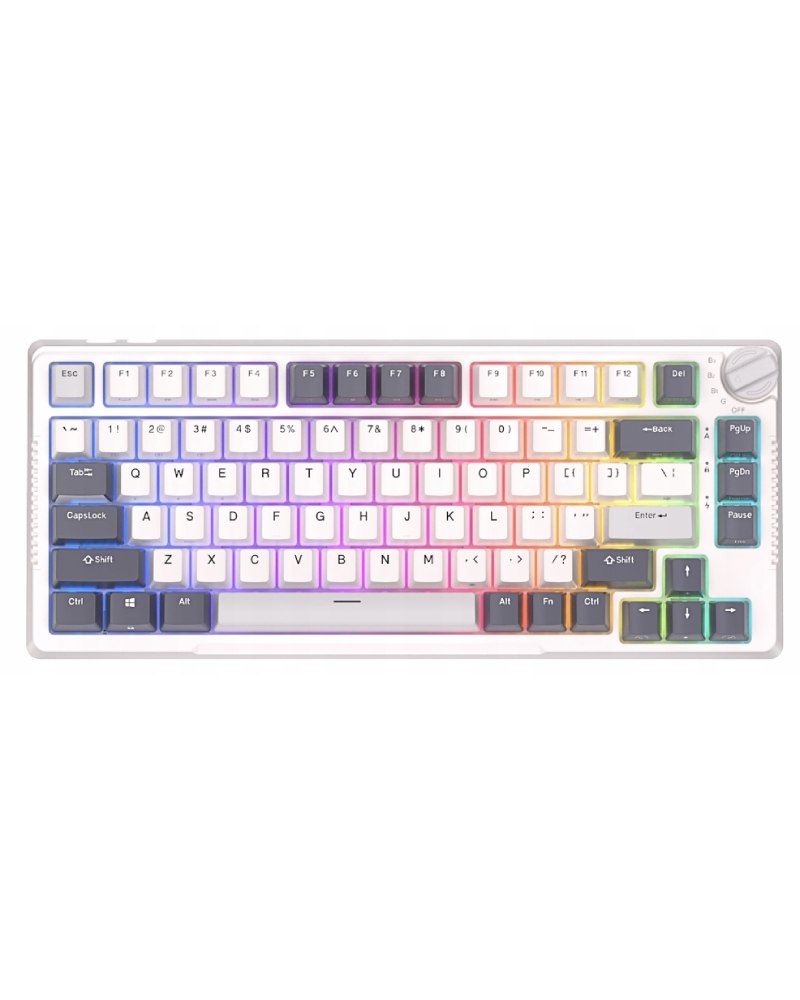 Клавіатура Royal Kludge H81 Wireless UA\RU\ENG Cherry Profile (Sky Cyan Switch) White Night (RK-H81UARUENG-CHP-SCS-WN)