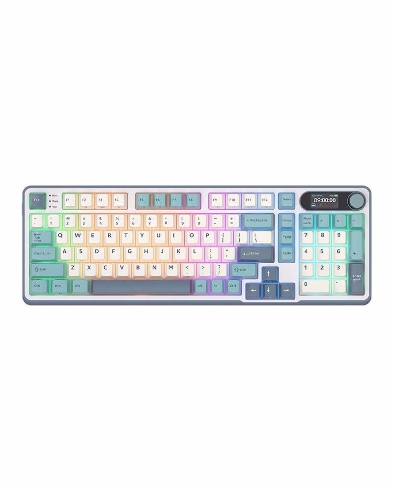 Клавиатура Royal Kludge S98 Wireless Keyboard UA\RU\ENG Cherry Profile (Brown Switch) Light Cloud (RK-S98UARUENG-CHP-BS-LC)