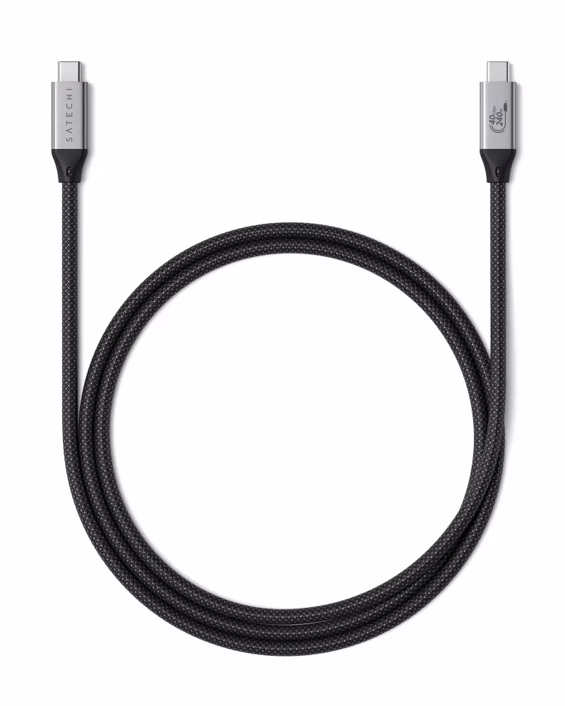 Кабель Satechi USB4 Pro 240W Space Gray (1.2 m) ST-YU4120M