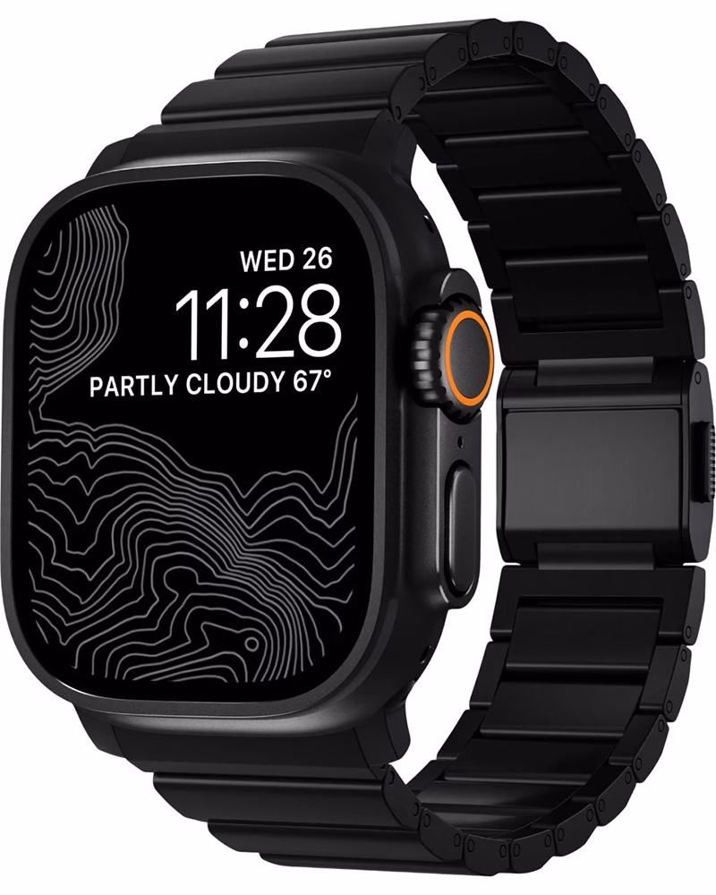 Ремінець Nomad V2 Black Hardware Black для Apple Watch 46/49 мм