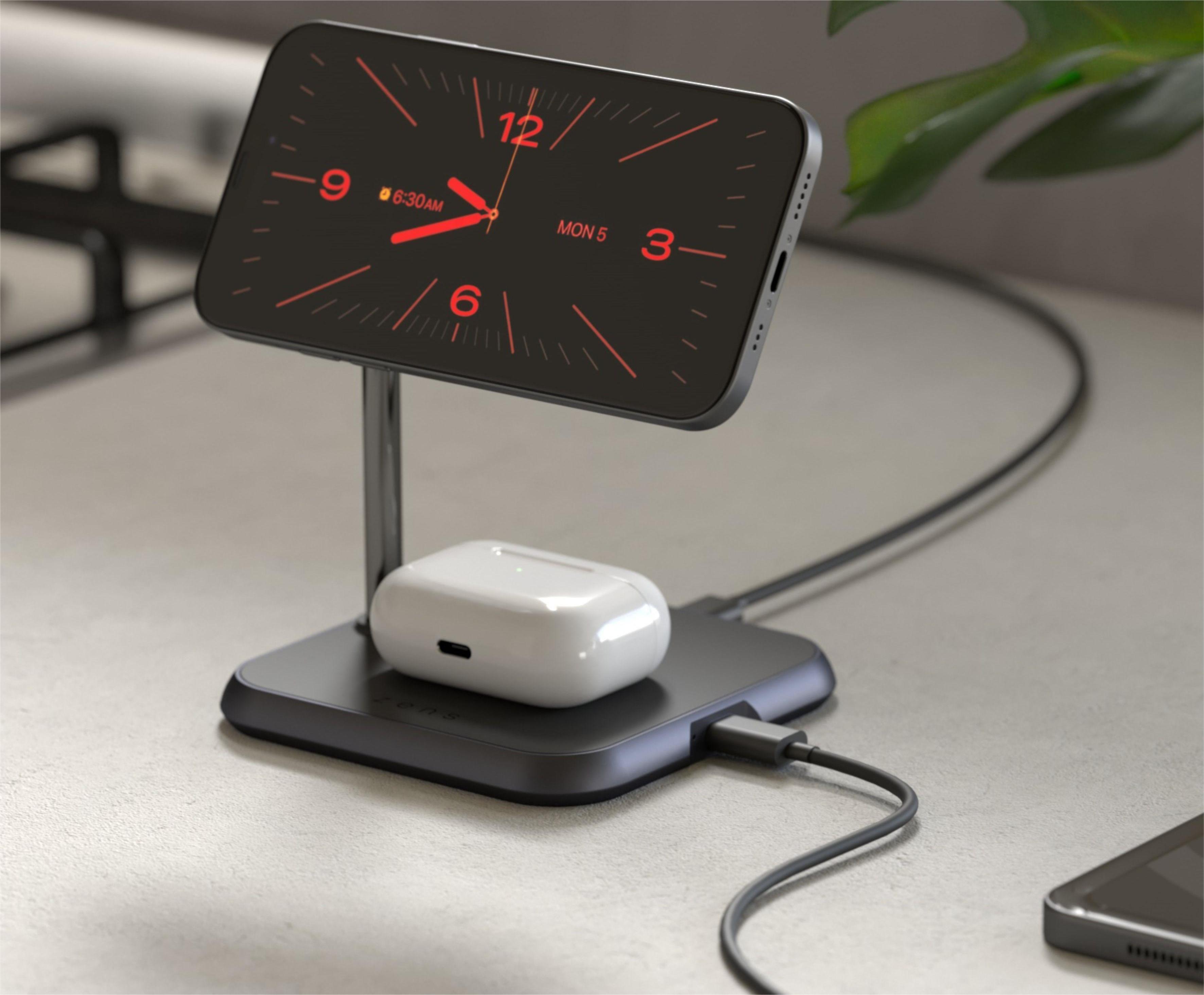 Бездротовий зарядний пристрій Zens Magnetic Aluminium Wireless Charger Black - 1