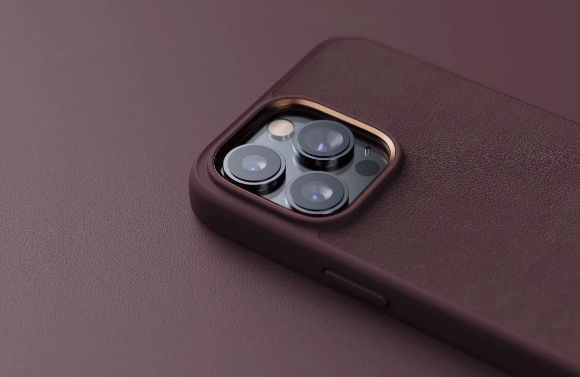 Чохол-накладка Njord Genuine Leather MagSafe Case Dark Brown for iPhone 14 Pro Max - 4
