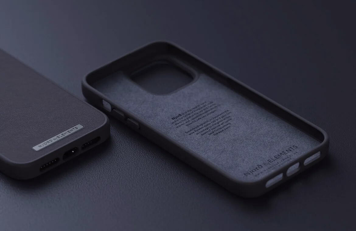 Чохол-накладка Njord Genuine Leather MagSafe Case Black for iPhone 14 Pro Max - 5